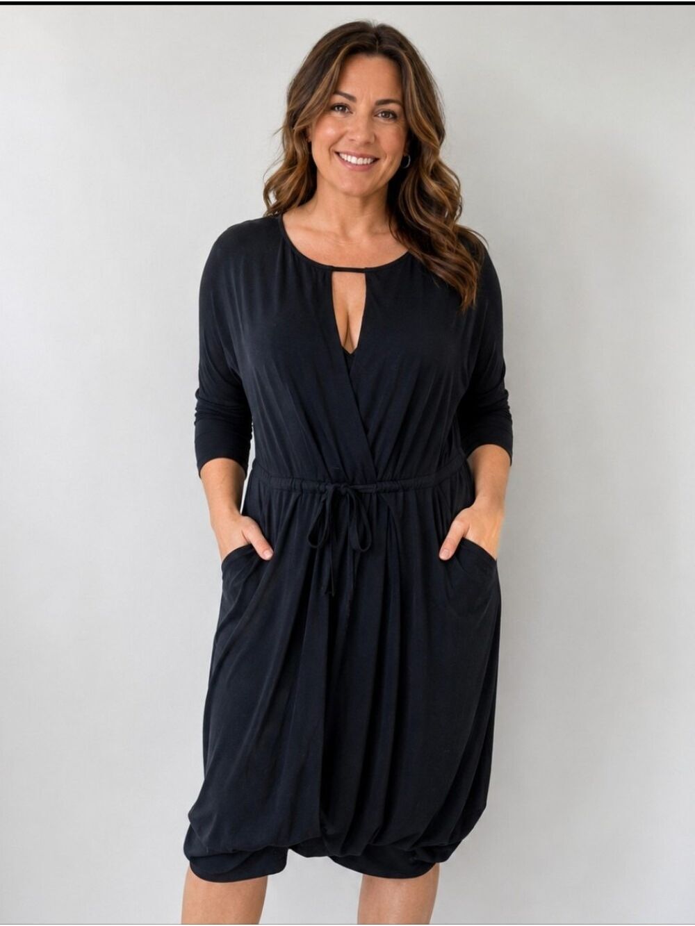 Free People Easy Squeeze Linen Blend Flowy Draped  Dress Size X's NEW